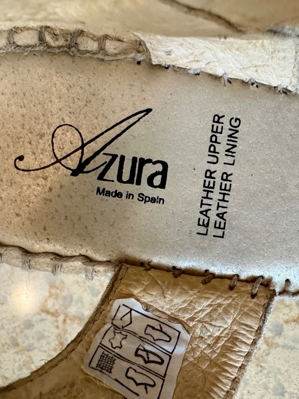 Woman's Size 8M Azura Leather & Flower Jute Wedge Sandals leather padded insole